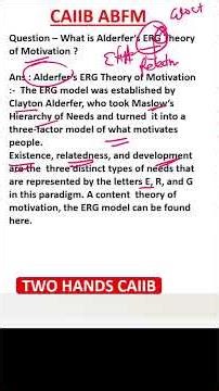 ERG THEROY - MEMORY BASED TOPIC I ABFM CAIIB I TWO HANDS CAIIB I