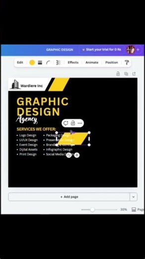 Modern Graphic Design Agency Post 🎨 | Canva & Photoshop Design Process ✨