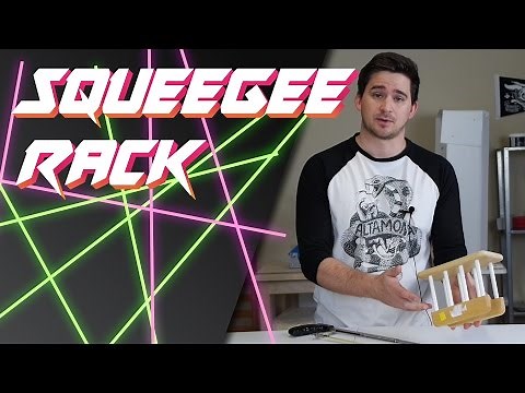 MAKE A CHEAP SQUEEGEE RACK | Thrifty DIY Screen Printing Equipment