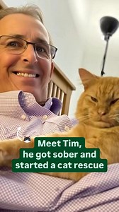 Meet Tim: A Workit Health member who turned his recovery into a mission to rescue cats. 🐾❤️ Tim found freedom from addiction through Workit Health's online recovery app and discovered a new purpose—helping others, one whisker at a time. 🐈✨ #RecoveryJourney #SoberLife #CatRescue | Workit Health