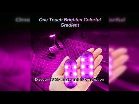 1 pc Multi Color Car Light Wireless LED Touch Light Roof Light Sensor Read Lamp Mini USB Charging Li