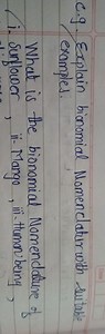 Explain binomial nomenclature with suitable examples. Also prov... | Filo