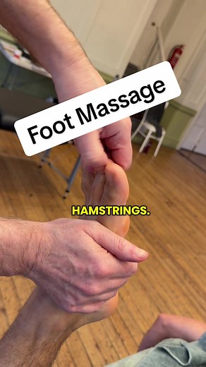 Foot massage demonstration. This video discusses how as a massage therapist you have to look at the body and how everything is connected. And very often clients who come with lower back pain actually have tight hips or glutes. And it’s this tightness in the hips and the glutes that caused restricted movement and this restricted movement can also contribute to the lower back pain issues.. Also, if I find a client who has tight hips very likely they will also have tight hamstrings tight hamstrings