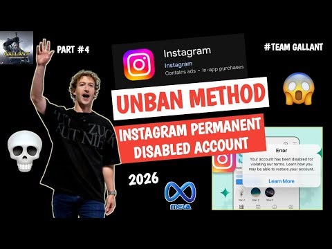 2026 INSTAGRAM NEW UNBAN METHOD | HOW TO UNBAN INSTAGRAM PERMANENT DISABLED ACCOUNT | TEAM GALLANT