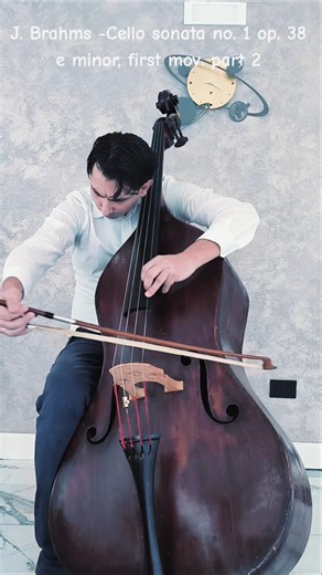 Brahms' Cello Sonata n. 1 Rocking the Strings! #cello #doublebass #live #cover #duet #music #piano