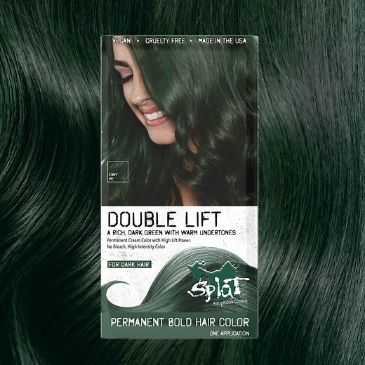 Envy Me: Permanent Green Hair Dye For Dark Hair