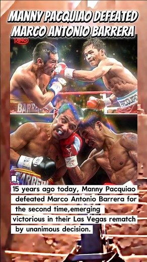 Manny Pacquiao VS Marco Antonio Barrera for the second time, #boxingnews #mannypacquiao