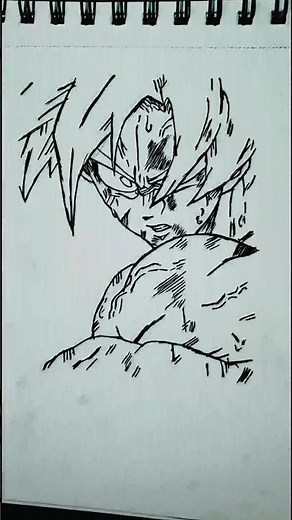 Ultra Instinct Goku Drawing | Powerful Goku Fanart | Dragon Ball Artwork#shorts #viraltrend #goku