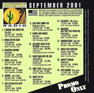 Various - Promo Only Country Radio: September 2001