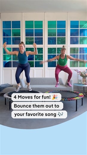 42K views · 499 reactions | No rules, just vibes.  These 4 freestyle moves on the bellicon are all about letting go, getting sweaty, and having fun. ✨ Pick your favorite song, jump in, and see where the beat takes you.  Because workouts don’t have to feel like workouts.   Save this for the days you just want to move. #bellicon #freestyle #rebounder #justvibes #fitnessinspo #justforfun | bellicon | Facebook