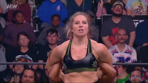 #AndSTILL! TBS Champion Jade Cargill retains here on #AEWDynamite, but the Champ is visibly upset with Kiera Hogan, as she walks away belt-less! Tune in to TBS right now! | All Elite Wrestling