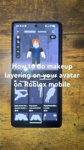 How to do makeup layering on your avatar on Roblox mobile