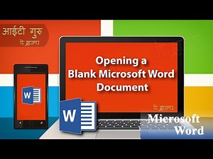 Opening a Blank Microsoft Word Document