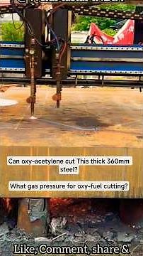 #What gas pressure for oxy-fuel cutting? Oxygen and fuel settings for thick steel cutting #shorts