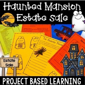 Halloween Math Project Haunted House Estate - October Project Based Learning