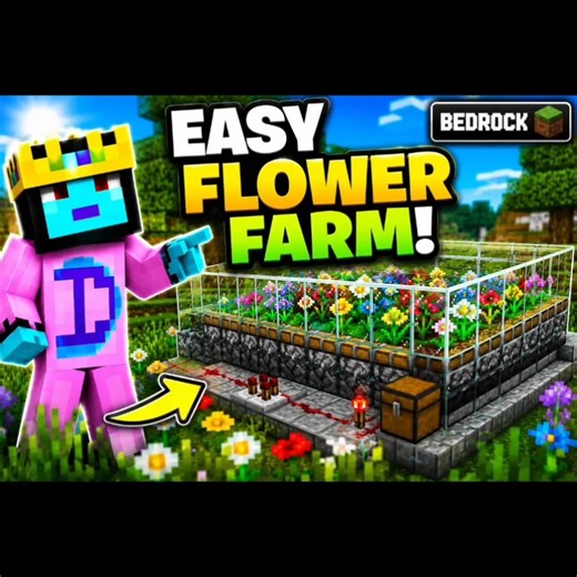 best flower farm ever? #minecraft #minecraftbuild #gaming #viral #fyp