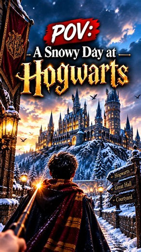 You Wake Up in Hogwarts During Winter ❄️✨#pov #hogwarts #harrypotter #aivideo #shorts #trending