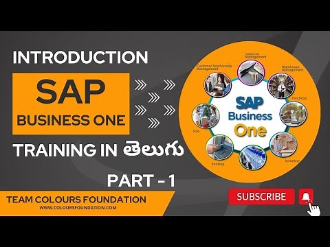 SAP BUSINESS ONE TRAINING PART - 1 | SAP B1 INTRODUCTION | SAP COURSE/TRAINING VIDEOS IN TELUGU|SAP