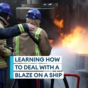 A fire on board a ship could be catastrophic. All sailors going through basic training at HMS Raleigh are taught how to fight fires as a part of their essential military skills. | Forces News