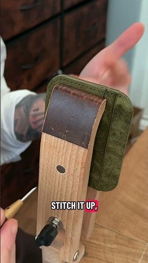 How I Make a Leather Cardholder Part 10 | Stitching Awl Preparation
