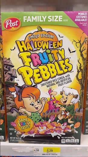 Post Limited Edition Halloween 🎃 Fruity Pebbles Cereal #fruitypebbles #flintstones