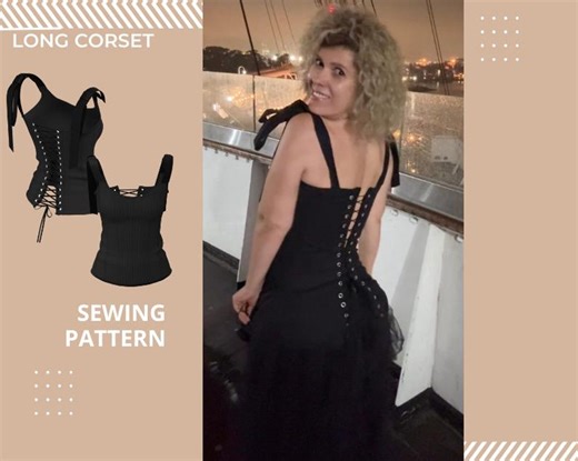 Snatched Corset- Long Sewing PDF Pattern - Etsy