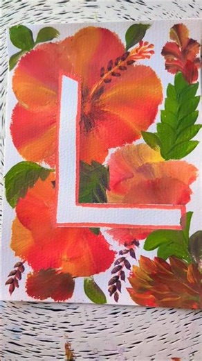 Cool Acrylic Flower Painting 🎨🎨🌺🌿🪴#art #floraart #shorts