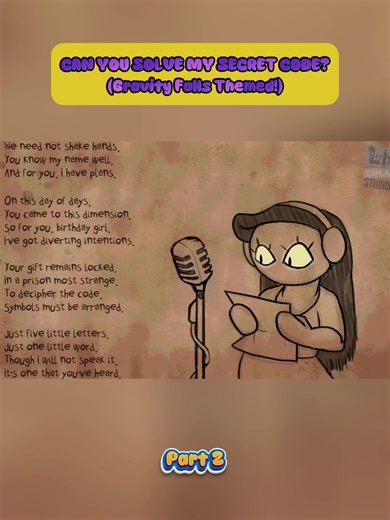 CAN YOU SOLVE MY SECRET CODE? (Gravity Falls Themed!) part 2#slove #secret #code #cartoon #my