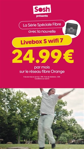 ⚡ Turbo avec la nouvelle Livebox S Wi-Fi 7 🌐 Débit 2 Gbit/s pour une connexion inégalée. Appels illimités vers les fixes de 100 destinations. | Sosh