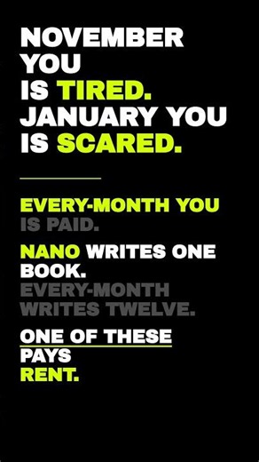 Stop Doing NaNoWriMo. Start Every-Month.