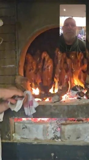 Lots of Peking Ducks 🦆 in a wood oven in Beijing China #duck #beijing #china