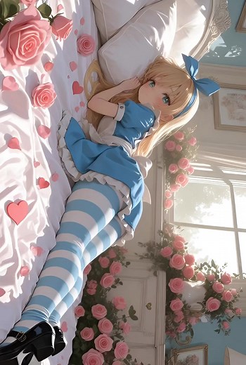 Alice in Wonderland: Cute Anime Girl in AI Art