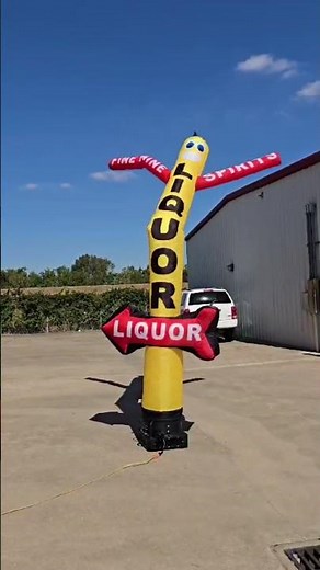 🍷 18ft Fine Wine Liquor Spirits Inflatable Tube Man Dancer with Arrow 🍾