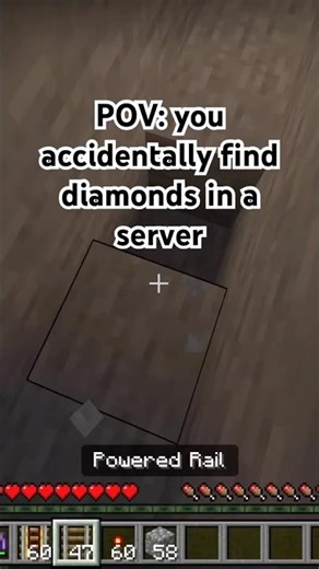 You Accidentally Find Diamonds In A Server #minecraft #minecraftgameplay #minecraftshorts