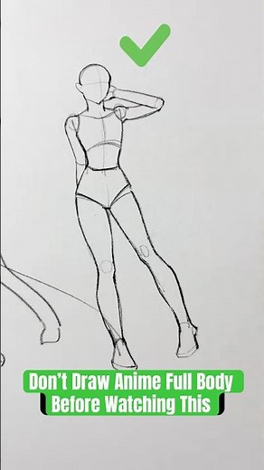 Don’t Draw Anime Full Body Before Watching This#anime #tutorial #drawing #viral #tutorial