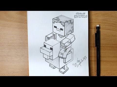 How to Draw Chicken Jockey from Minecraft Step by Step | Easy Sketch for Beginners