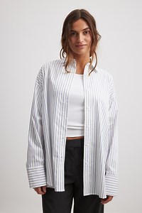 Oversized LS Cotton Shirt Stripe