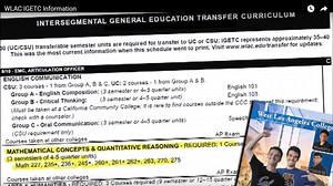 What's IGETC? If you're planning to transfer to a UC or CSU campus, you need to know. IGETC requirements can be found in the printed class schedule or online catalog http://www.wlac.edu/Academic/College-Catalog.aspx | West Los Angeles College (WLAC)