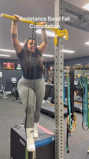 Resistance band fails #fyp #viral #gym #workout #fails | resistance band
