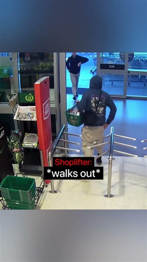 Shoplifter Accidentally Walks Towards Officer