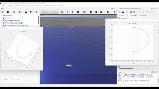 水下机器人(AUV)轨迹跟踪matlab webots联合仿真