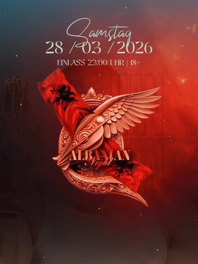 Am 28. März verwandelt sich der Shagall Klub ins Zentrum der albanischen Atmosphäre in Bremen! 🚀 Wir haben eine Nacht vorbereitet, die in Erinnerung bleiben wird – mit der besten Musik und maximaler Energie! ​#albaniannight #shagallklub #partybremen #bremen #shqiptaretneperbote🇦🇱🌍❤️🙏
