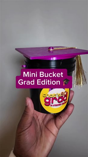 These Mini Grad Buckets Are Toooooo Cute 🥰 The Perfect Keepsake & Party Favor #minibucket #gradseason #2026graduate #senioryear #Partyfavor