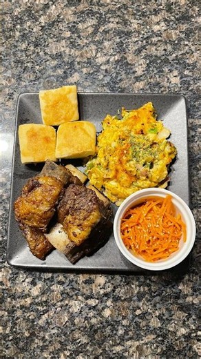 Slow-Cooked Oven Baked Beef Short Ribs with Loaded Baked Potato Casserole 🥩🥔🔥