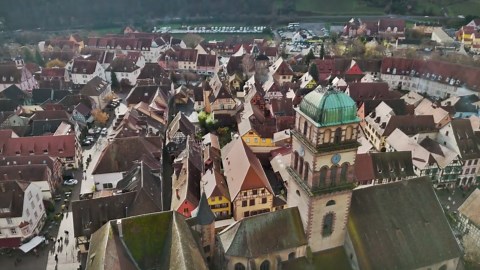 Drone Discovers Kaysersberg: Stunning Fortress Town in Alsace