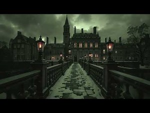 Dark Academia Piano | Winter Night Canal Ambience for Deep Sleep & Focus