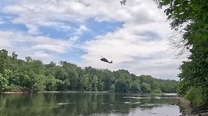 This American river had military helicopters above it... curiosity won