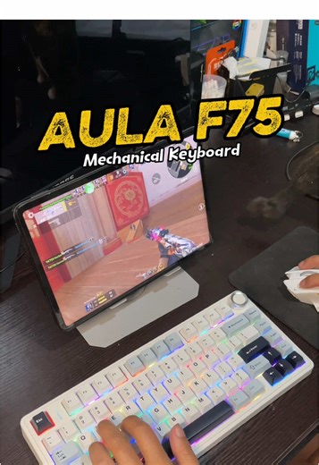 Ganda ng Quality ng keyboard ko😭 Sana kayo din 🥹🤭 . #aulaf75 #MechanicalKeyboard #trimodekeyboard