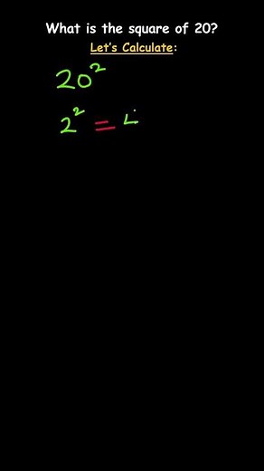 QUICK TRICK TO SQUARE 20 EASY MATH SHORTCUT!_BLACK BOARD_6-6