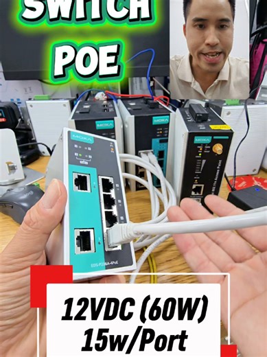 Switch POE cắm chạy cho Camera, Wifi với nguồn cấp 12VDC(60W), 24/48VDC(120W)